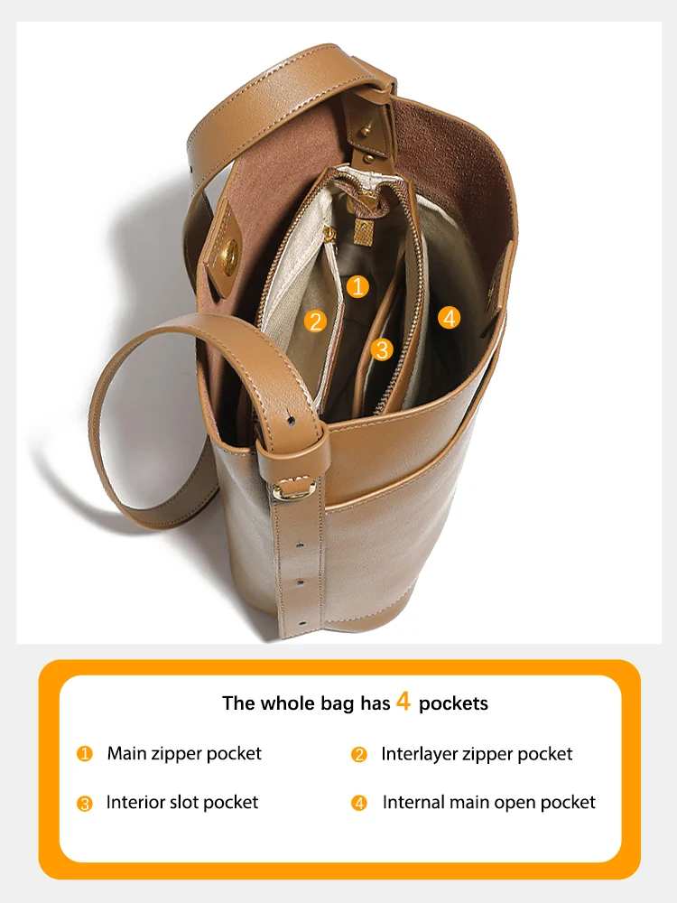 Модная однотонная Сумка-тоут Zency 2024 для женщин сумка через плечо из спилка