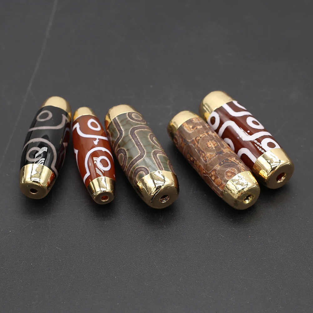 

Natural Stone Beads Big-Hole Tianzhu Beads Pendant For Jewelry Making DIY Necklace Bracelet Yoga Dzi Gift Accessory