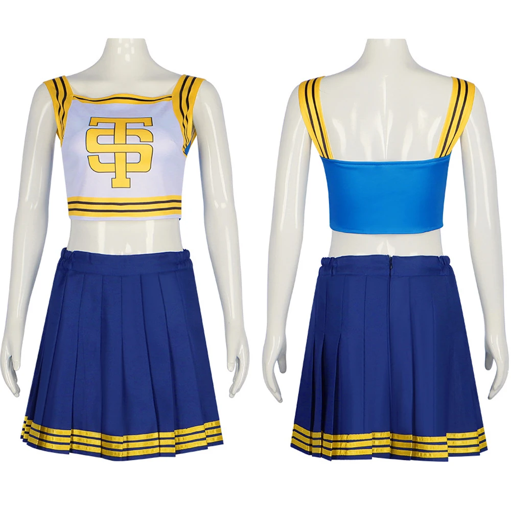 

Taylor Cheerleader Outfits Uniform Adult Women High School Girls Top Skirt Suit Halloween Party Cheerleading Dance Costumes