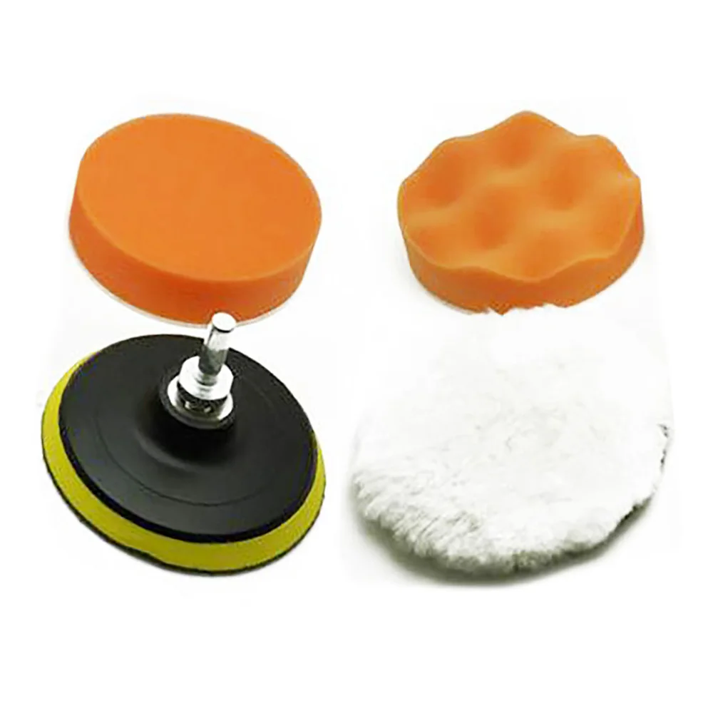 

Drill Buffing pad Kit Polishing Adapter Gross Polish Polisher Sponge Set 4\\'\\' Automotive Care Supplies Portable