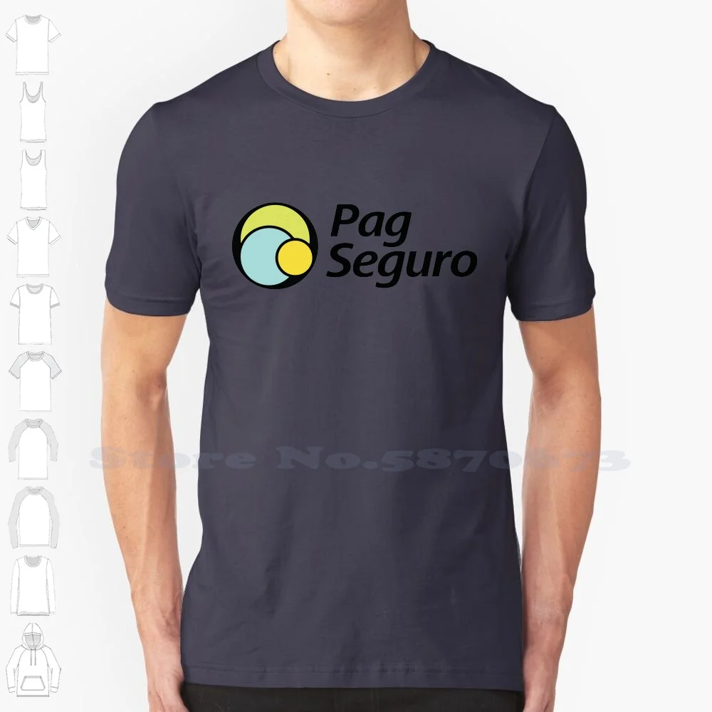 

Повседневная Уличная одежда с логотипом PagSeguro, футболка с принтом логотипа, графическая футболка из 100% хлопка
