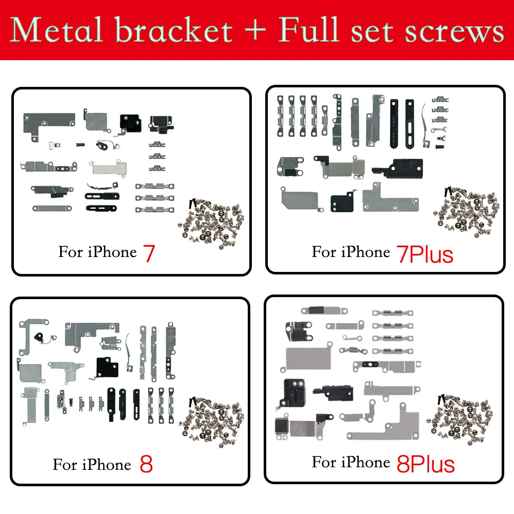 Внутренние детали кронштейна для iPhone 6 6s 7 8 Plus внутри небольшого металлического