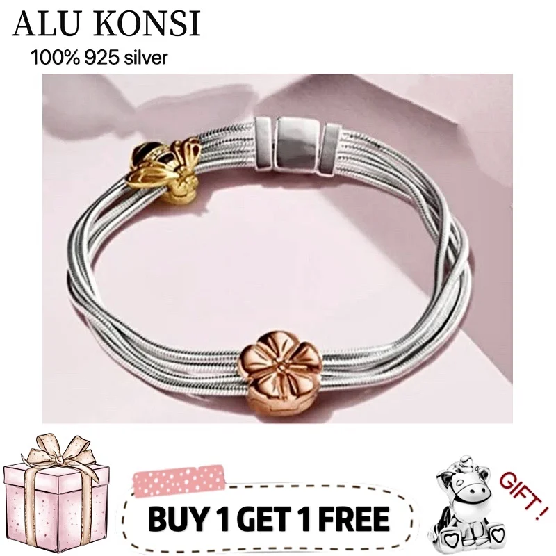 

Hot sale Luxury Original 100% 925 Sterling Silver pan hand catenary for Women fashion Authentic DIY Charm Jewelry