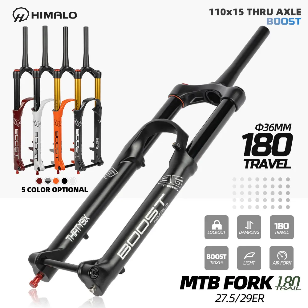 Вилка подвеска HIMALO DH AM Down Hill Thru Axle Boost регулировка отскока 110 мм * 15 для путешествий