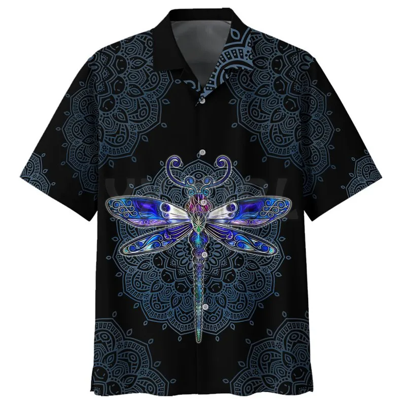 

Butterfly Black and Blue Patterns 3D All Over Printed Hawaiian Shirt Men's For Women's Harajuku Casual Shirt Unisex