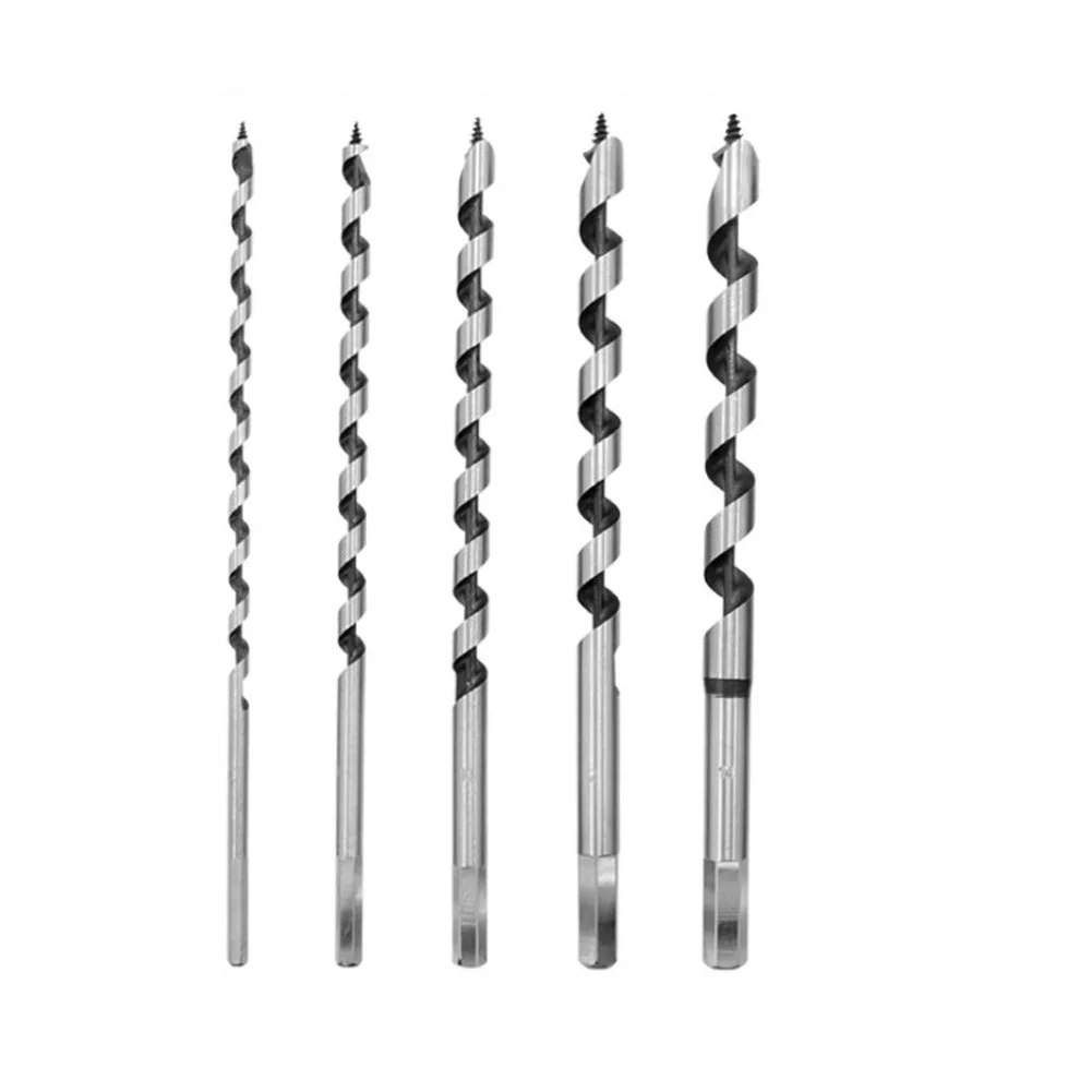 

5pcs 300mm/12Inch Extra Long Rolled Wood Brad Point High Carbon Steel Drill Bit For Metal Wood Drilling 6-14mm Power Tools