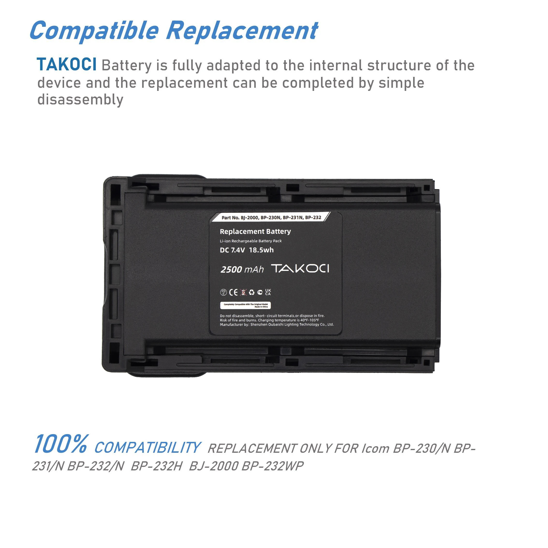 Сменная батарея для Icom IC-4011