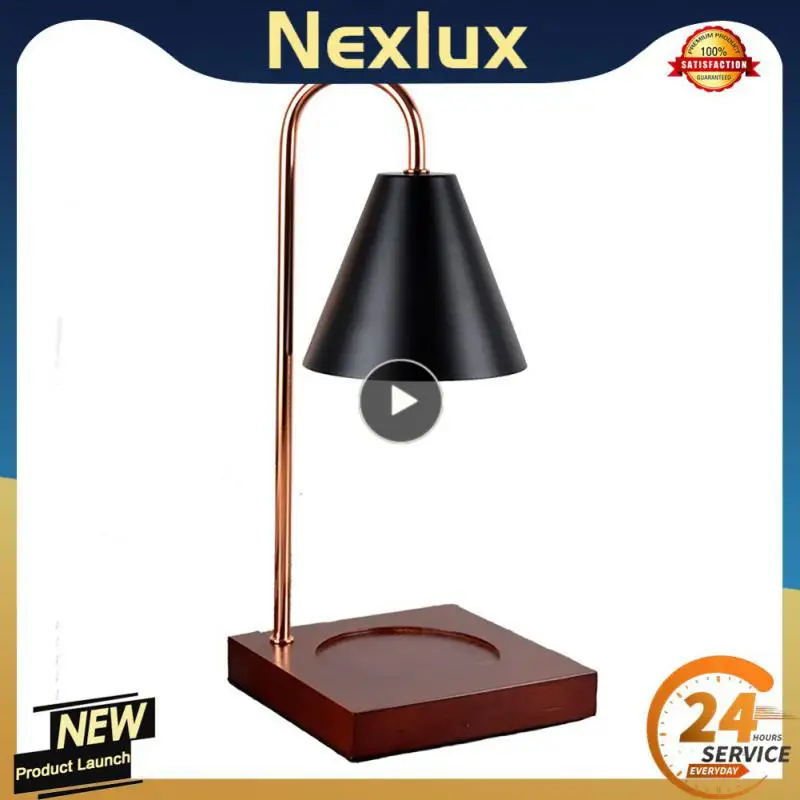 

Aromatherapy Wax Melting Lamp Indoor Table Lamp Retro Log Base Plug-in Dimming Night Light For Home Bedside Bedroom Decor
