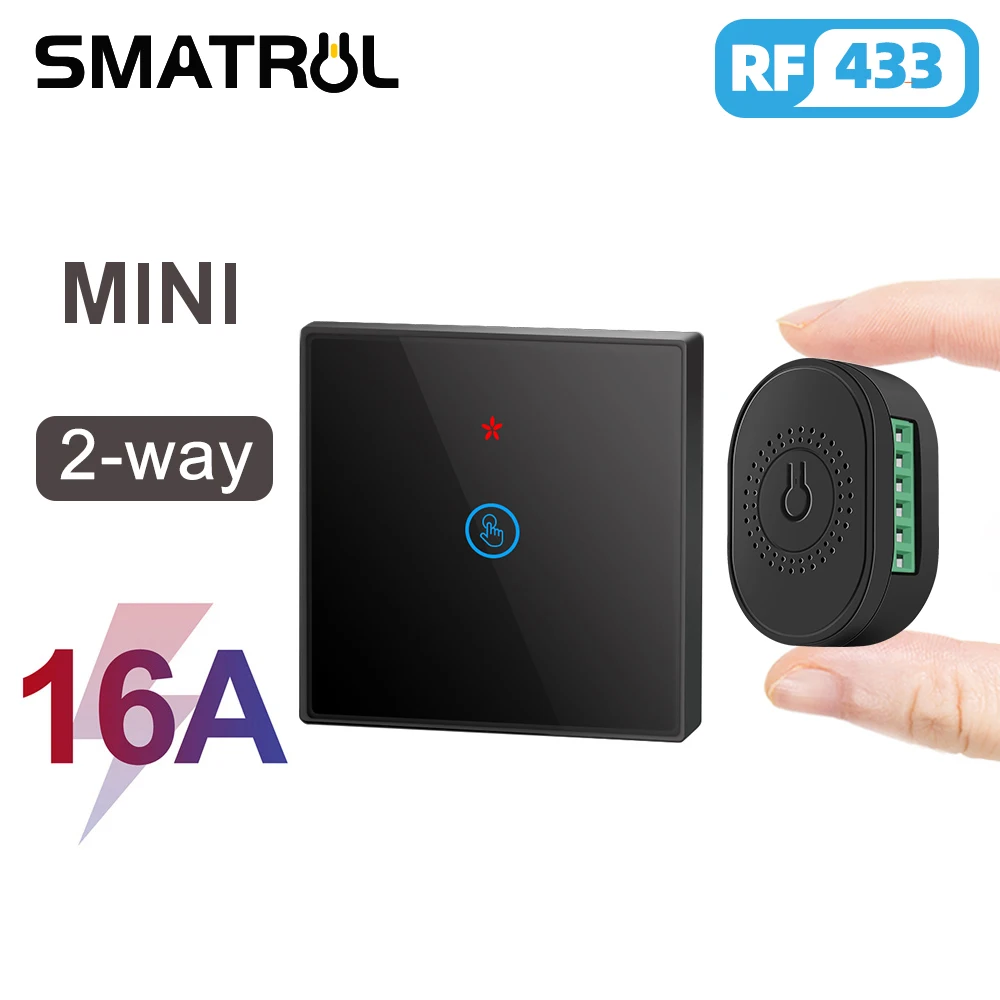 

SMATRUL 1 2 3 Gang Smart Home Wireless Wall Touch Switch Light RF 433MHZ Remote Glass Screen Panel Button 110V 220V Led Lamp