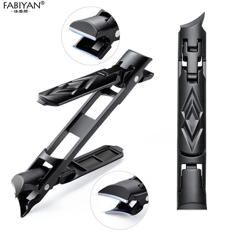 

Складные кусачки для ногтей из нержавеющей стали, ножницы для ногтей с двойной головкой, триммер для ногтей, ножницы для ногтей, щипцы, инстр...