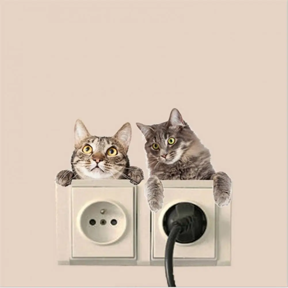 

Durable Switch Sticker Self-Adhesive Portable Pet Pattern Switch Sticker Decor Decal Decor Decal 4Pcs/Sheet