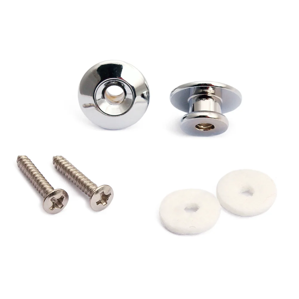 

2 PCS Mushroom Head Guitar Strap Locks Buttons Guitar Belt Strap Button with Mounting Screws For Electric Acoustic Parts Bass