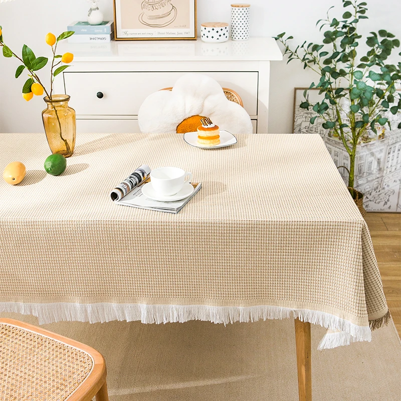 

INS Wind Cotton Linen Table Cloth Birthday Photo Long Table Tea Table Cloth