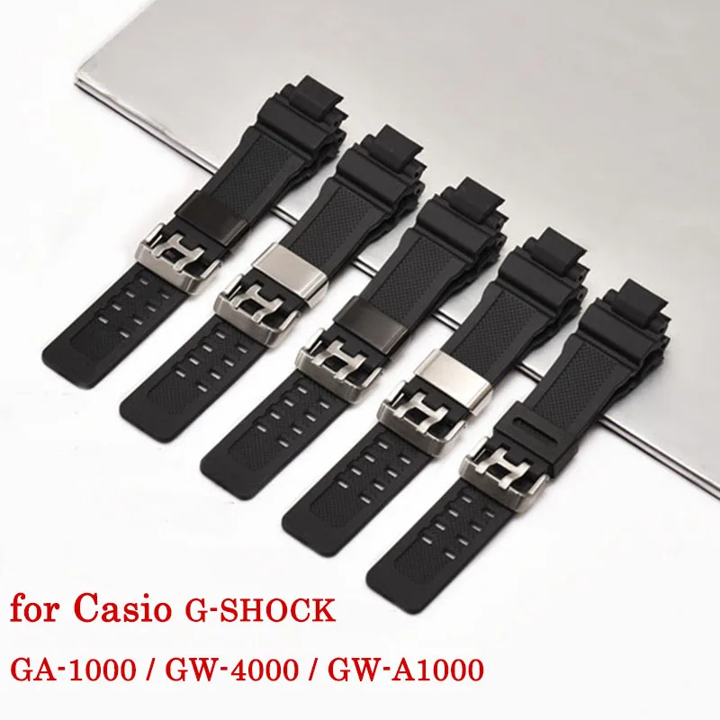 

22mm Resin Watch Band for Casio GA-1000/GW-4000 G-1400 GWA1000 GW-A1100FC Watch Band Rubber Silicone Band Lock with G-Shock Logo