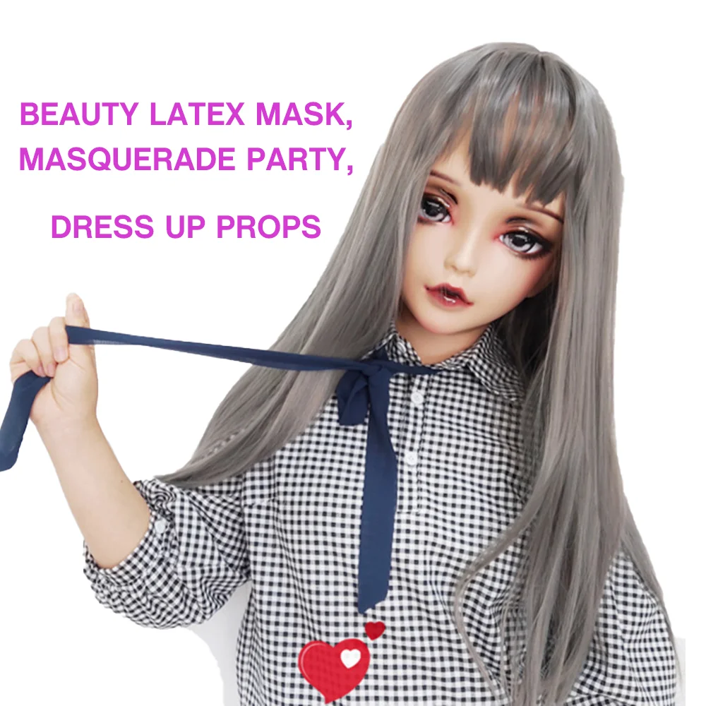 

Tgirl женский Перманентный макияж с волосами и глазами для трансвеститов Косплей Drag queen женская маска
