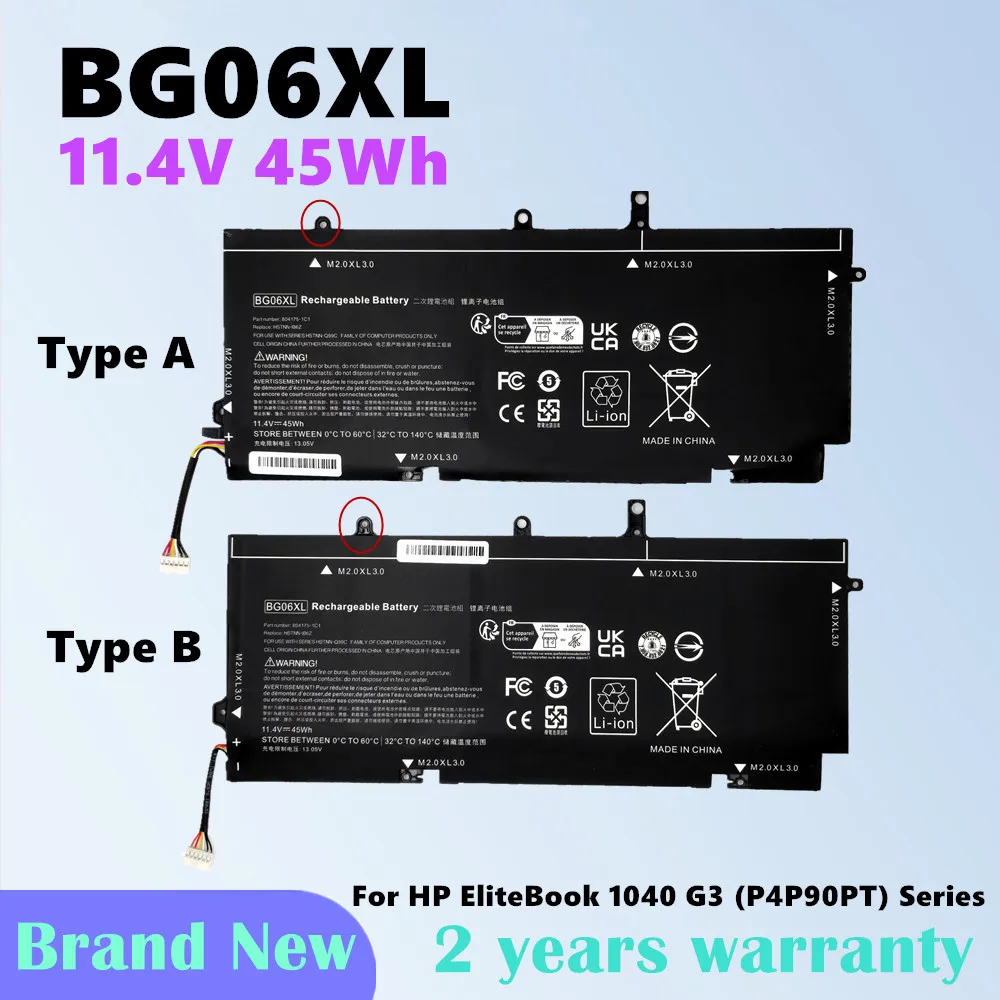 Фото Аккумулятор BG06XL HSTNN-IB6Z HSTNN-Q99C 804175-1B1 для HP EliteBook 1040 G3 (P4P90PT) серии 804175-181 804175-1C1 805096-001 №1