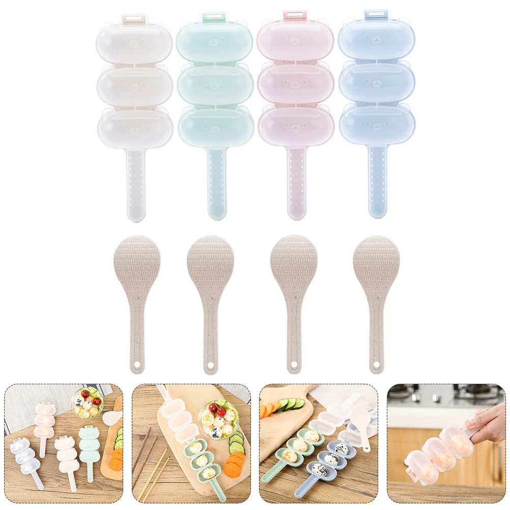 

8pcs Rice Ball Mould Rice Ball Shaker Mould Rice Ball Shaker DIY Rice Ball Mould for Home