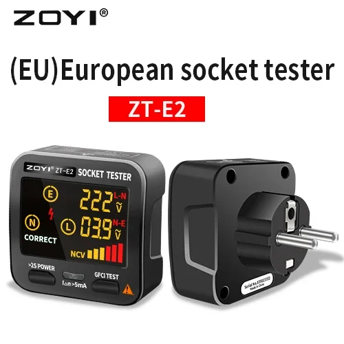 

ZOYI Цифровой Тестер Розеток Cretrust
