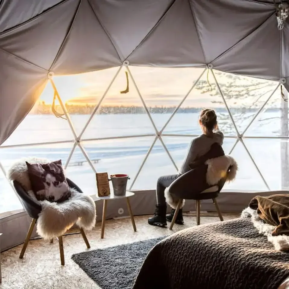 Геодезический купол палатка для отеля сферическая усадки курортная уличная