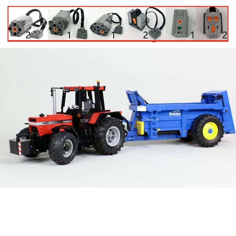 

2021 NEW 1:17 scale model of Case IH farm tractor building block moc-54812 truck remote assembly toy model boy's birthday gift