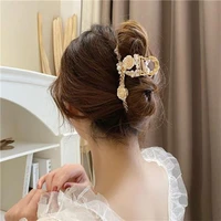 2022 new women elegant simplicity flowers rose flower hair claw hair clips headband hairpin fashion hair accessories oranment