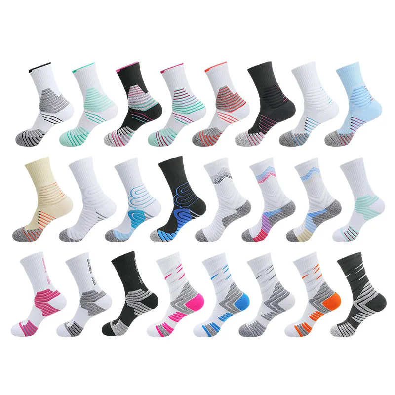 Профессиональные баскетбольные носки для мужчин и женщин, элитные нескользящие спортивные носки, летние детские носки средней длины