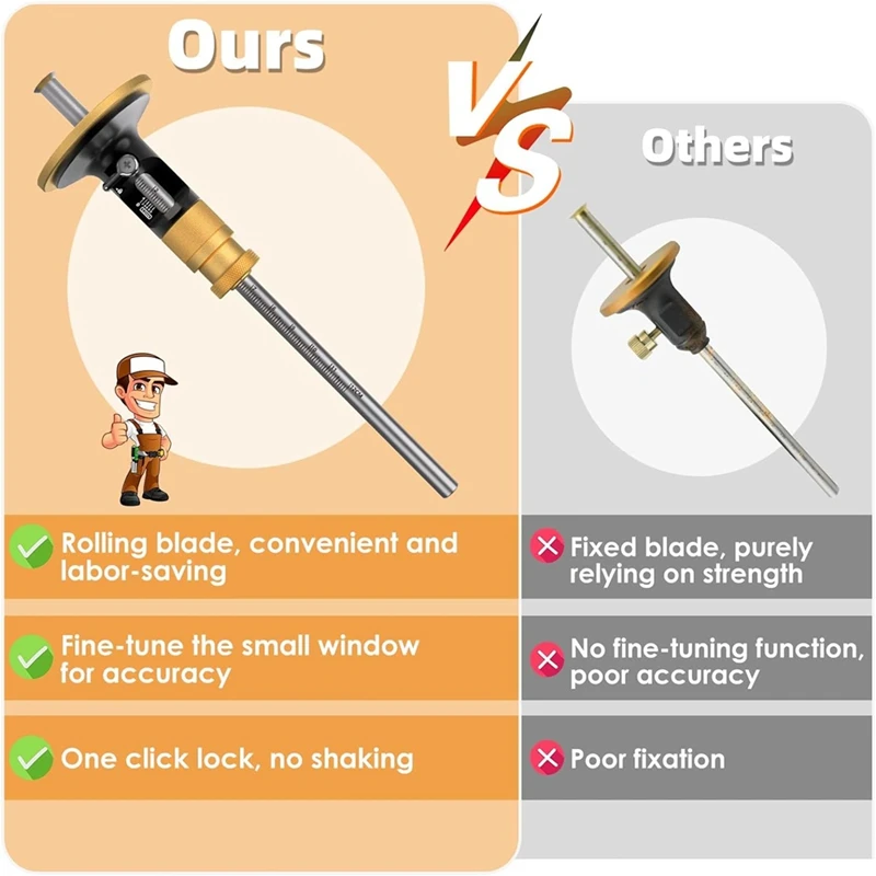 Маркировочный калибр для колес деревообрабатывающий ласточкин хвост