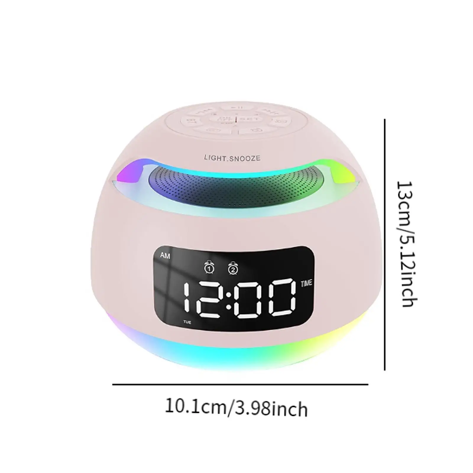 Цифровой будильник с орнаментом и динамиком современный для ванной комнаты