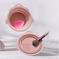 silicone makeup brush cleaner make up washing brush washing cosmetic foundation makeup brush cleaner pad scrubber board tool