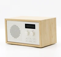 high end fm wood radiofm pll tuner radio alar m clock with aux in function and built in mono speaker