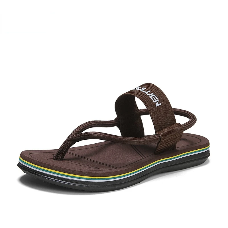 

Summer Beach Shoes Men Sandals Hombre Gladiator Sandals for Male Summer Roman Sandalias Flip Flops Slip on Flats Slippers Slides
