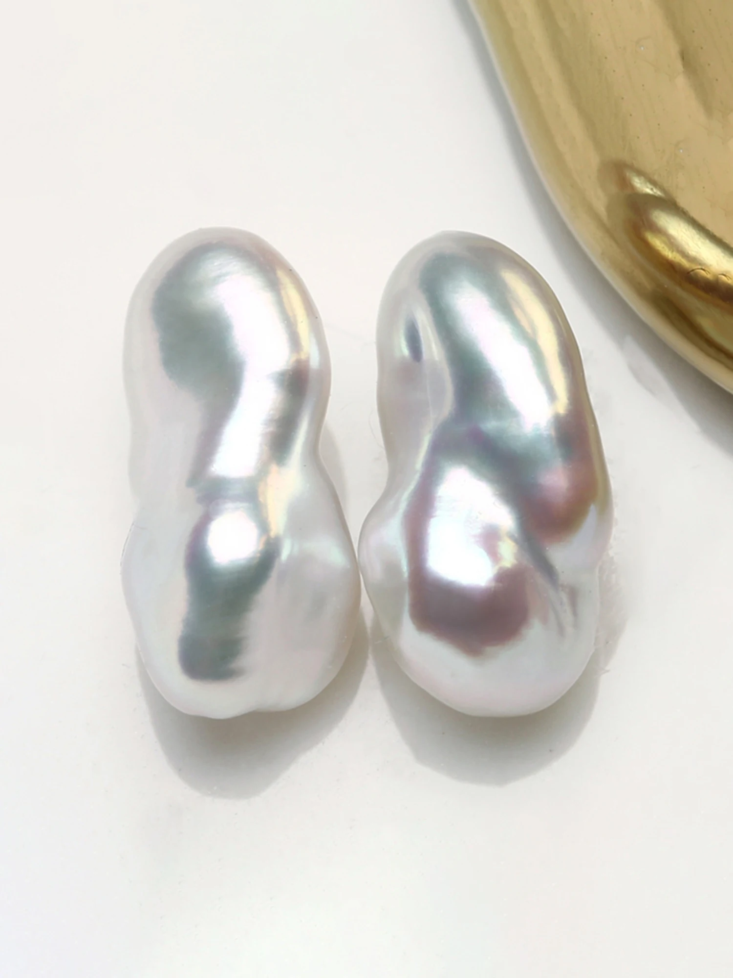 [5 мм Saiao White Keshi] Натуральная вода Бессердечный жемчуг Keshi Aurora Germ