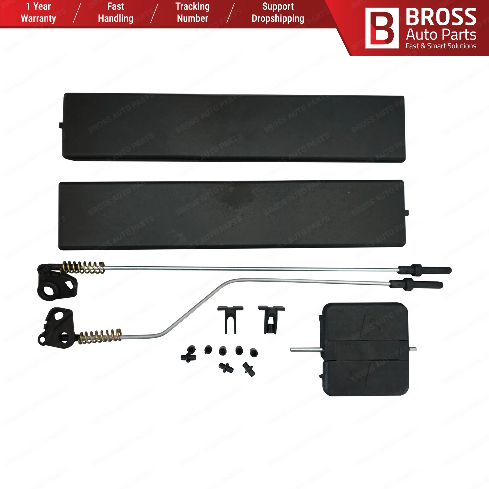 Комплект боковых раздвижных крышек стекла Bross BDP618 ремонт 2 E1847733 для Mercedes Sprinter 2006