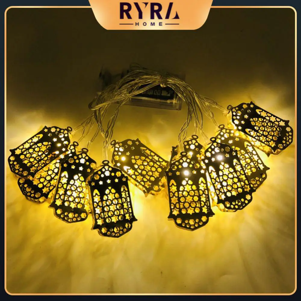 

Led String Lights Ramadan Kareem Decoration Iron Art Plastic Lantern Led String Lights Eid Al-fitr Eid Mubarak Eid Al-fitr Decor