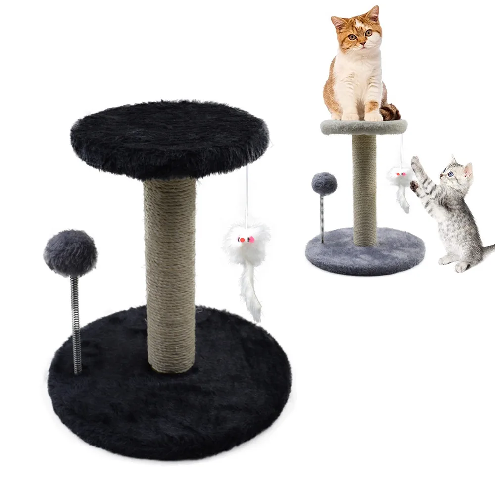 

Sisal Cat Scratching Post Kitten Pet Grinding Claw Toys with Ball Cats Scratcher Climbing Tower Furniture Cat Scratching Tree