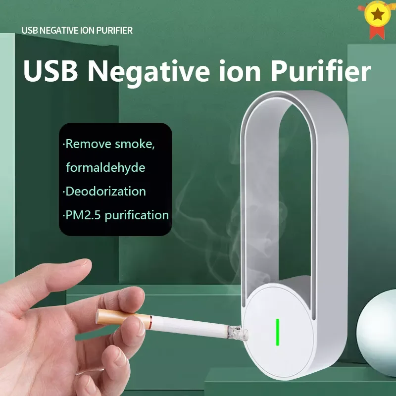 

Negative ions Air Purifier Smart Air Cleaner for Home USB Cable Low Noise Air Purifier LED Light Desktop purificador de aire