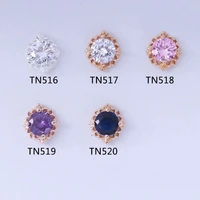 2pcs 3d alloy rhinestones charms for nail art decorations ice flower zircon nail supply valentines day love ring zircon jewelry