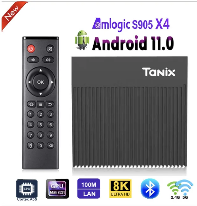 

ТВ-приставка Tanix X4, Amlogic S905X4, Android 11 Smart, 4 Гб, 32 ГБ, 64 ГБ