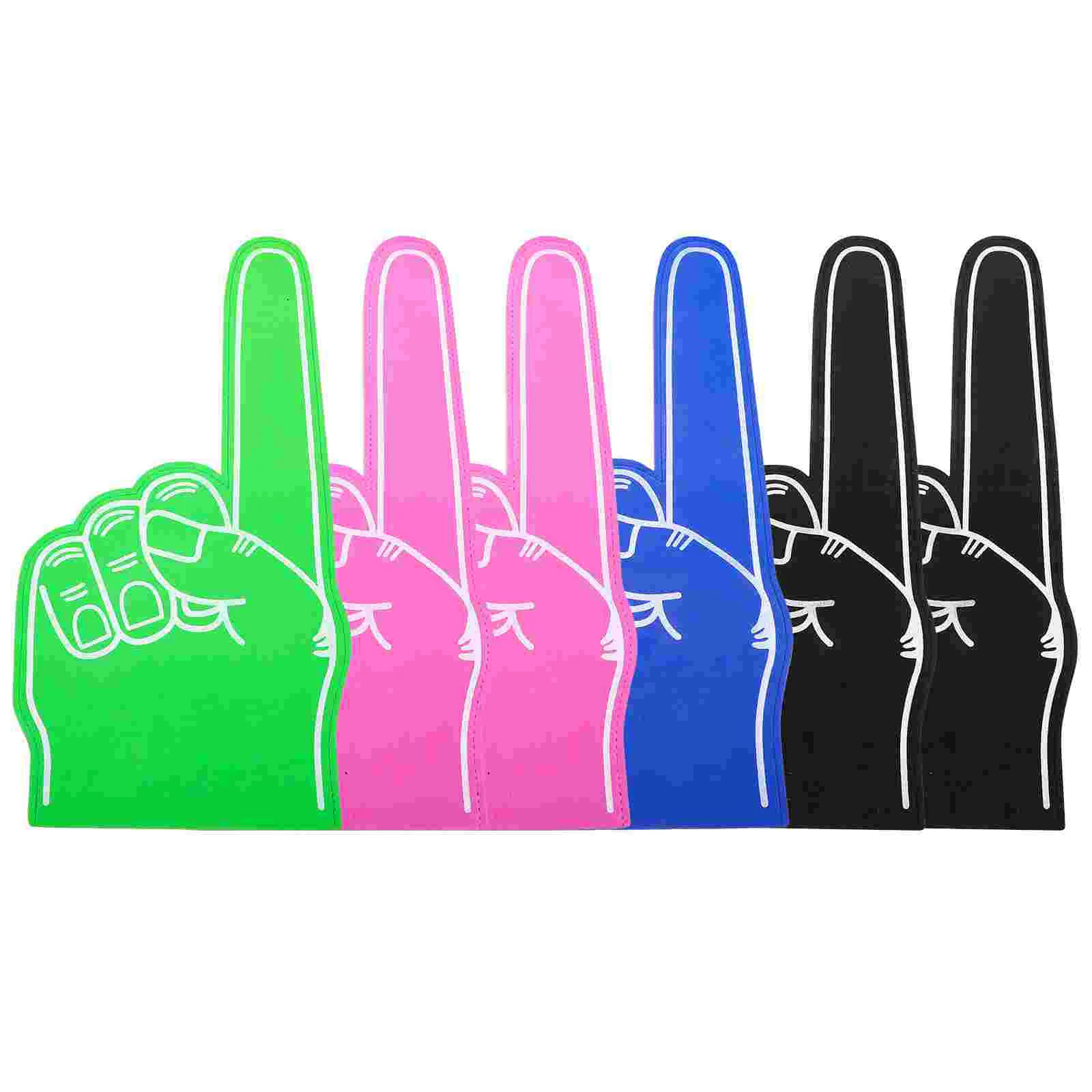 

6 Pcs Portable Eva Palm Mini Football We Are 1 Hand Foam Finger Sporting Events