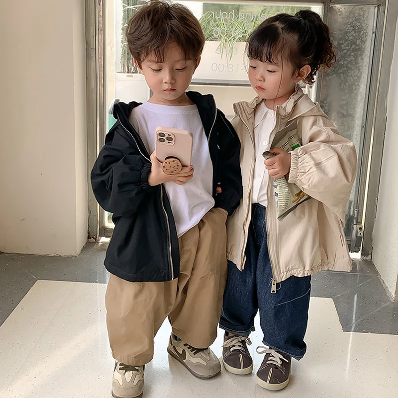 

2022 Boys Girls Jacket Kids Spring And Autumn Korean Version Of The Trend Of Leisure Sports Baseball Shirt Wild Loose Jacket
