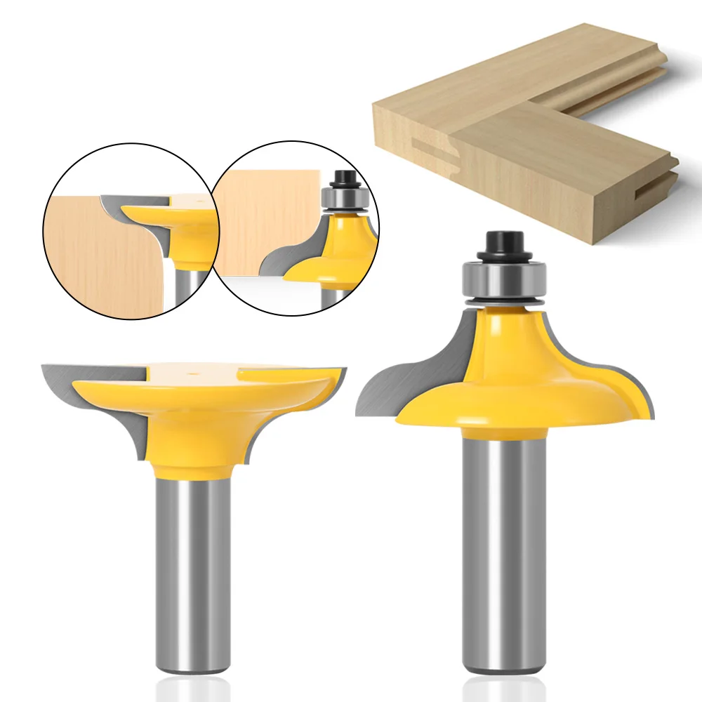 

2 PC 1/2" 8MM 12MM Shank Entry Door for Long Tenons Router Bit Woodworking Cutter Bits Tenon Cutter for Woodworking Tools