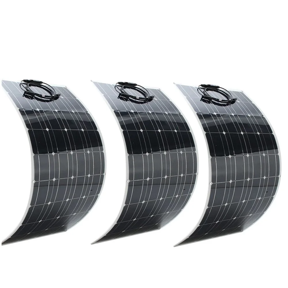 

Solar Panel 12V 300W 400W 200W 100W Monocrystalline Flexible Solar Panels China Solar Cell For 12V/24V Battery Charger 1000W