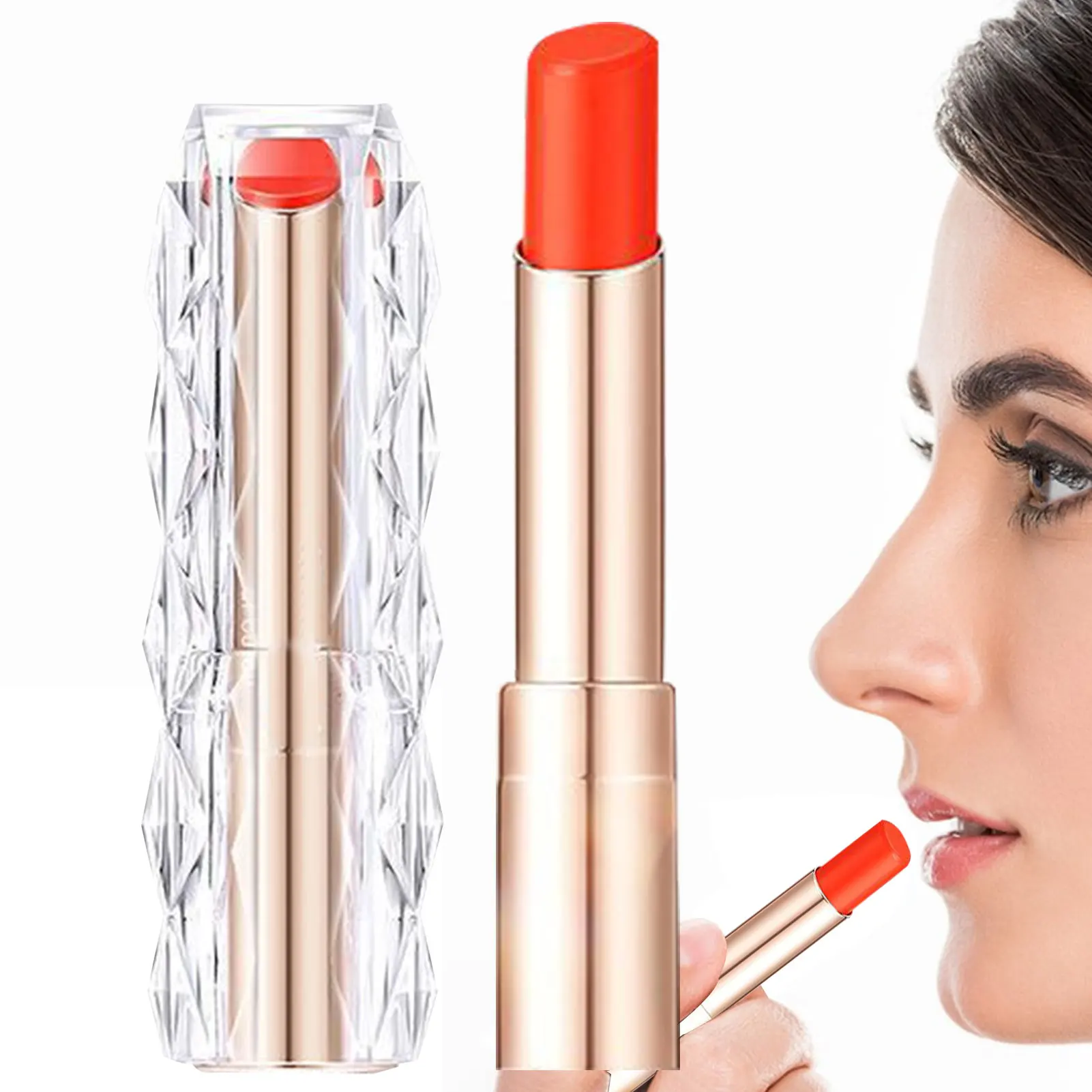 

Тонированный бальзам для губ, тинт для губ с растительным экстрактом, защита для губ, стойкий увлажняющий и гладкий водостойкий бальзам для ...