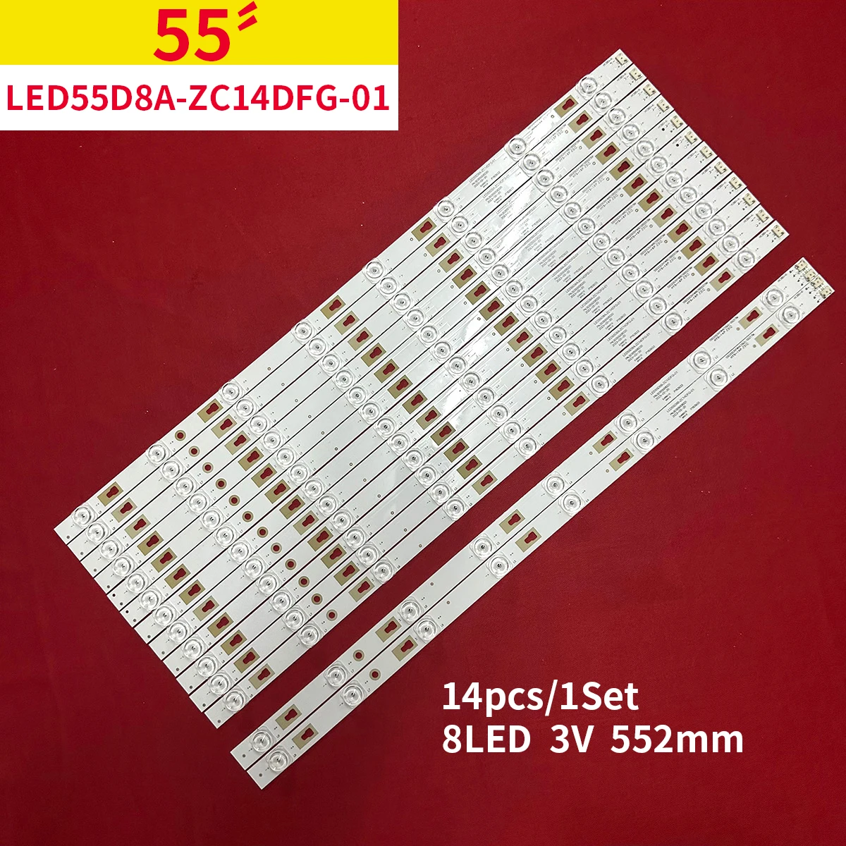 

Светодиодные ленты для телевизоров HAIER LED55D8A-ZC14DFG-01, LED55D8B (14 шт.)