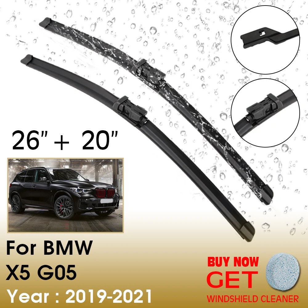 

Car Wiper Blade For BMW X5 G05 26"+20" 2019-2021 Front Window Washer Windscreen Windshield Wipers Blades Accessories