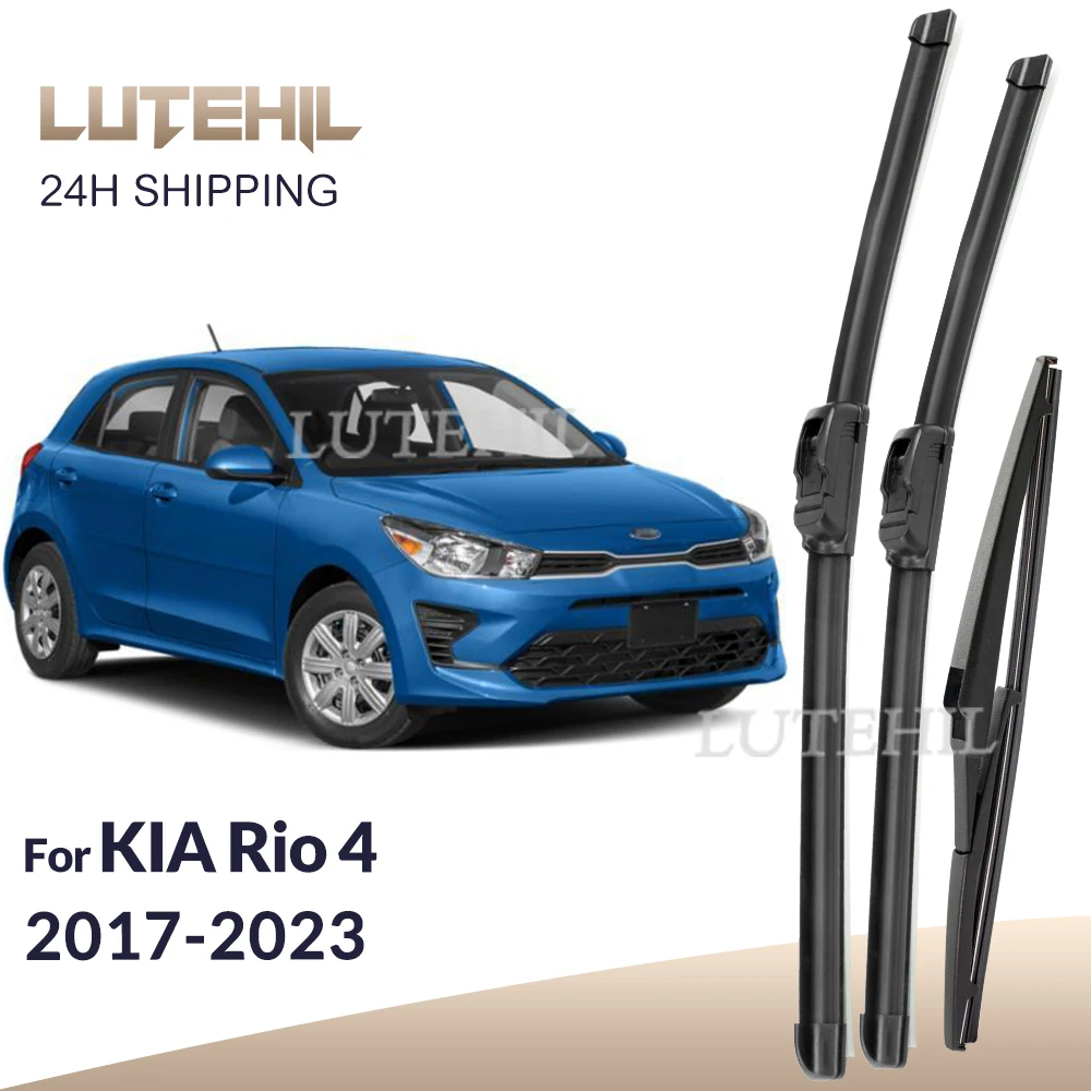 

Для KIA Rio 4 2017-2023 2018 2019 2020 2021 2022 стеклоочиститель передние и задние щетки стеклоочистителя лобовое стекло щетки 24 "+ 16" + 11"