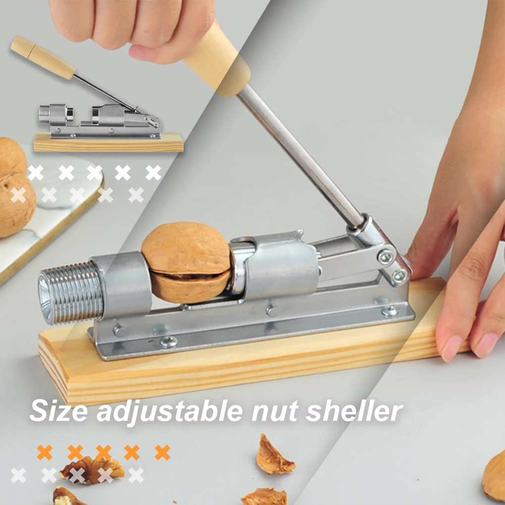 

Manual Stainless Steel Nut Cracker Mechanical Sheller Walnut Nutcracker Fast Opener Kitchen Tools Fruits Vegetables Nut Cutter