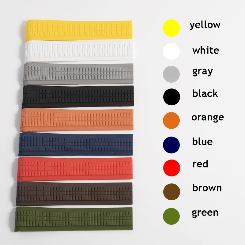 21mm For Patek Philippe Aquanaut Watch Silicone Rubber Strap Band Red Clasp