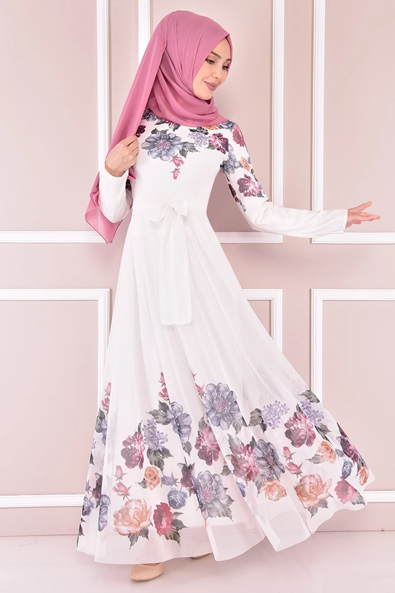 

Gauze Dress White KBR21317