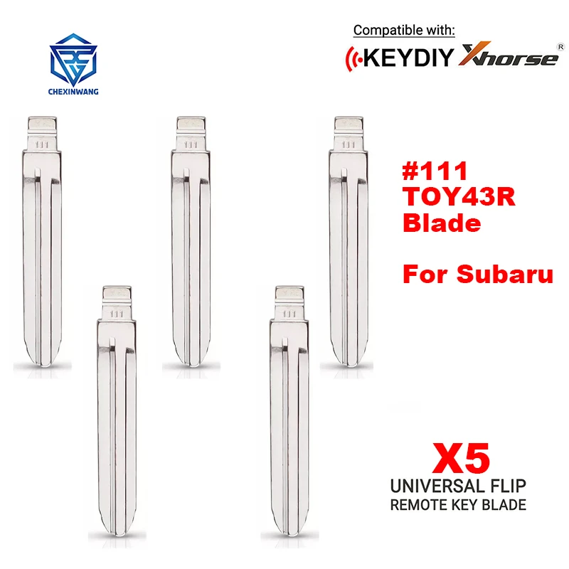 

5pcs #111 TOY43R Universal Uncut Blank Flip KD Remote Key Blade for Subaru XV Auto Replacement Parts NO.111